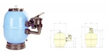 Obrázek k výrobku 2994 - Filtrační nádoba Lisboa 500 mm, průtok 9 m3/h, boční ventil