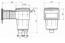 Obrázek k výrobku 3683 - Skimmer 17,5 l standardní hrdlo - prodloužené, pro folii