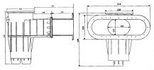 Obrázek k výrobku 4242 - Skimmer Cofies Design sání ovál 400 x 200mm,pro fólii,bez vak. kotouče